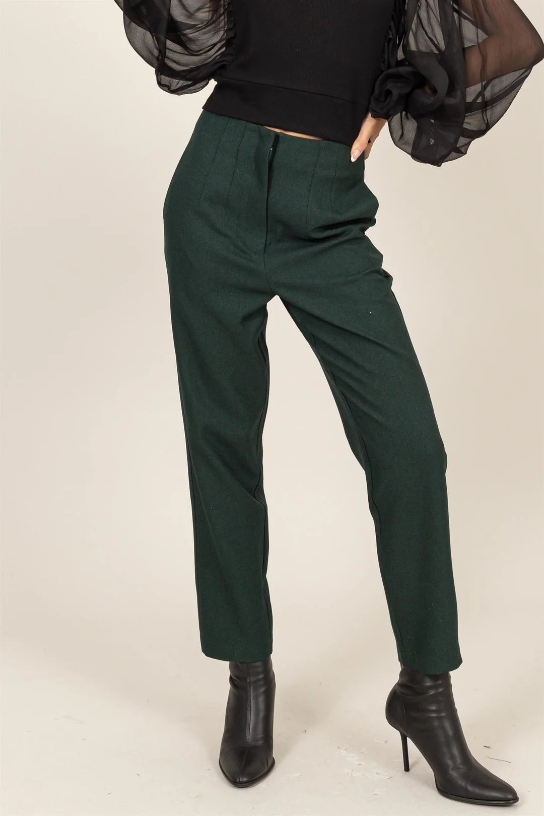 Hunter Green Tapered Dress Pant