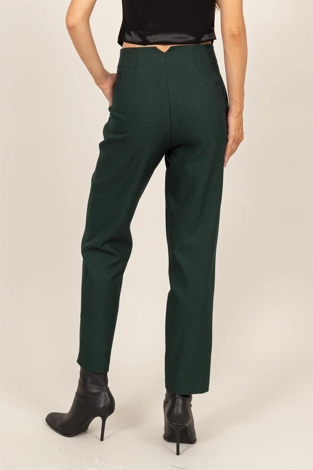 Hunter Green Tapered Dress Pant