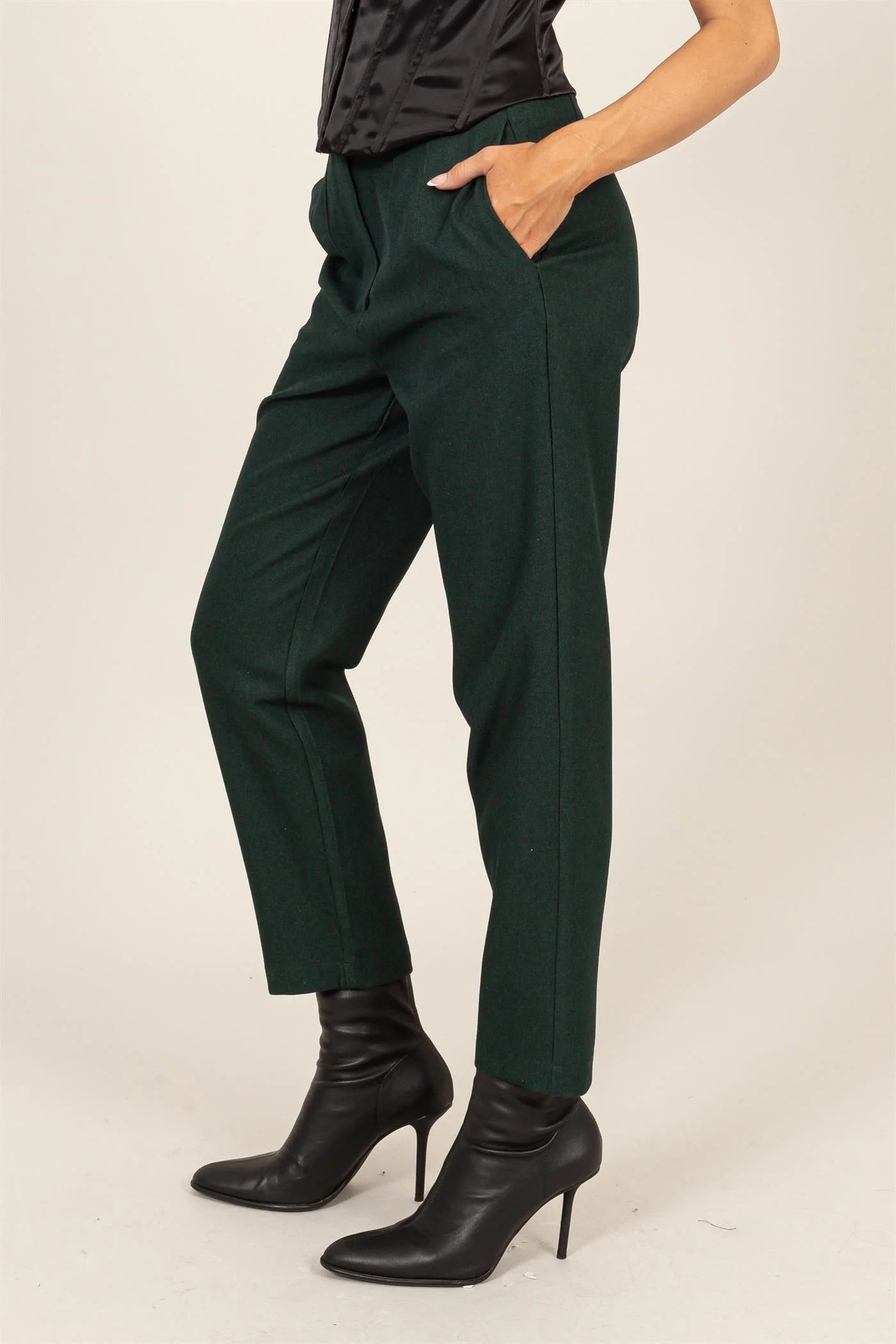 Hunter Green Tapered Dress Pant