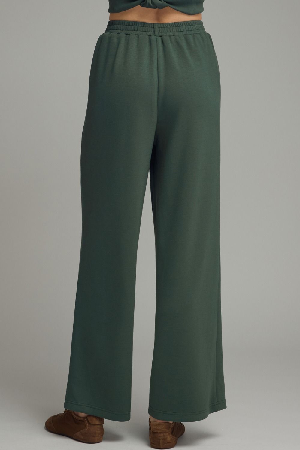 Hunter Green scuba wide leg pants