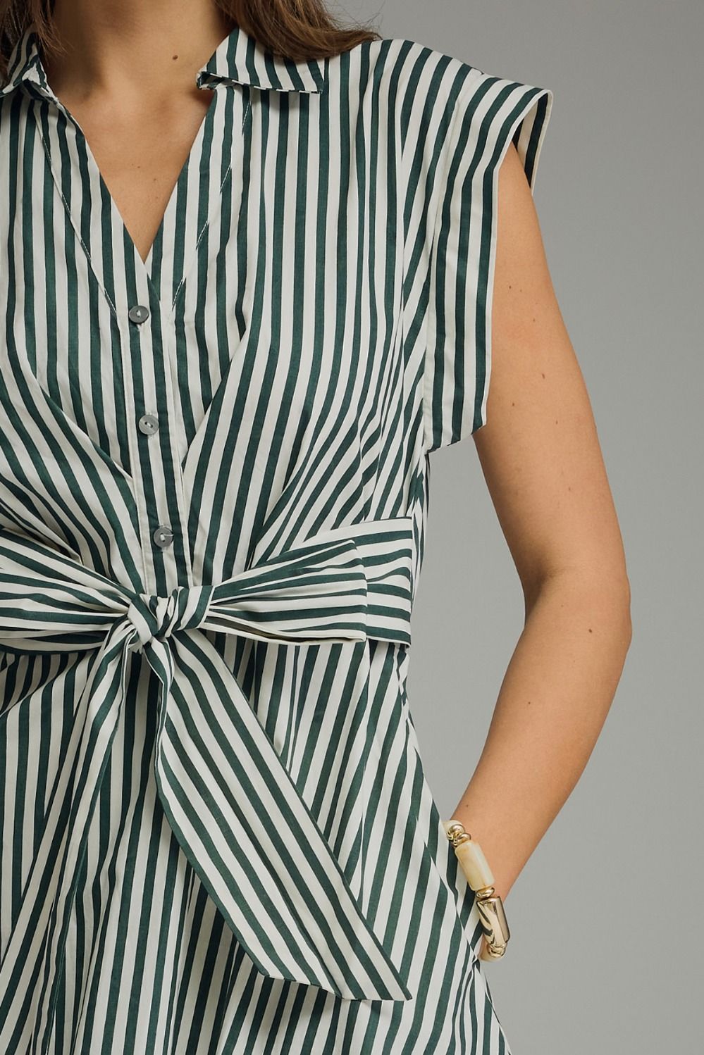 Green Stripe Midi Dress