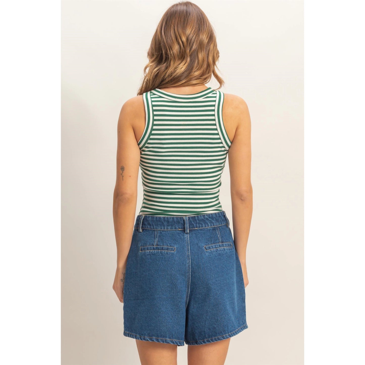 Hunter Green Ribbed Tank