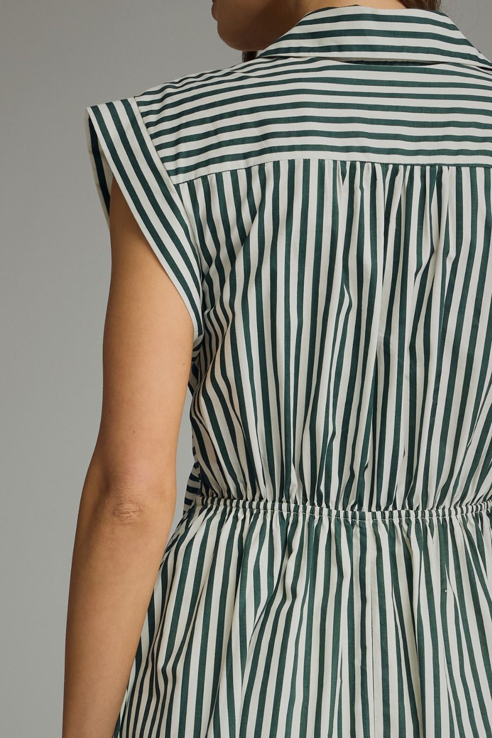 Green Stripe Midi Dress