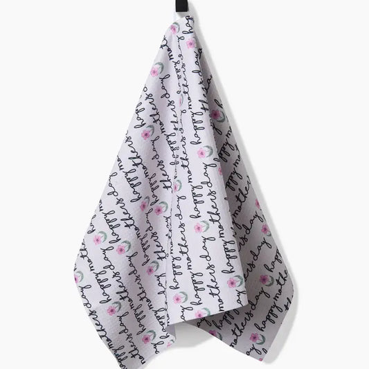 Happy Mother's Day Geometry Tea Towel
