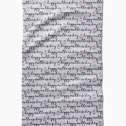 Happy Mother's Day Geometry Tea Towel
