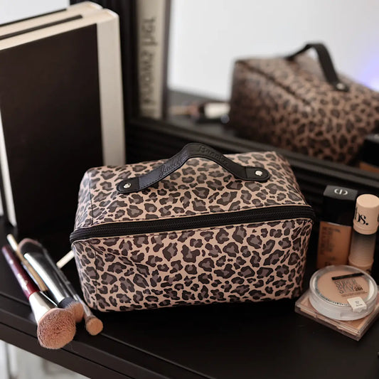 Hold All Make Up Bag - Traditional Cheetah