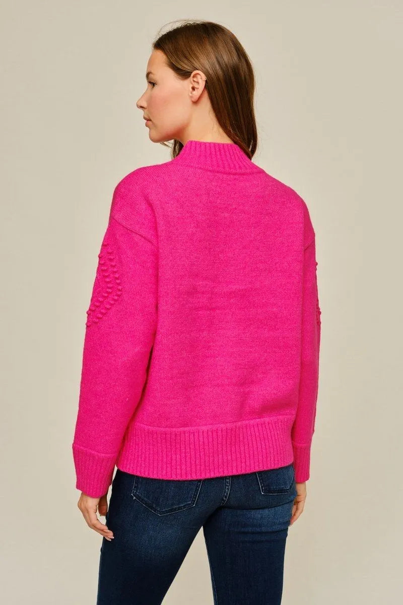Hot Pink Diamond textured sweater