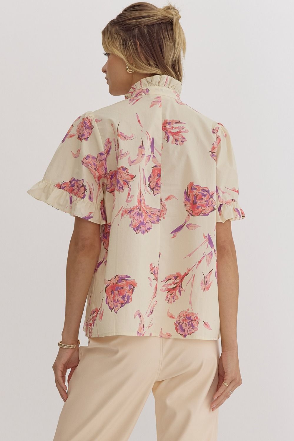 The Megan Floral Print Short sleeve top