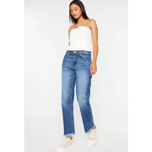 Kancan High rise slim straight crop