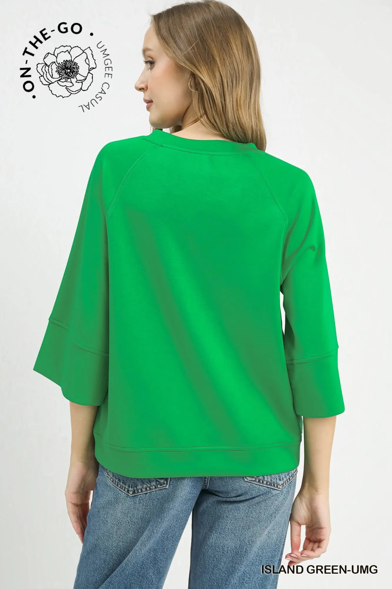 Island Green Mid Sleeve Top