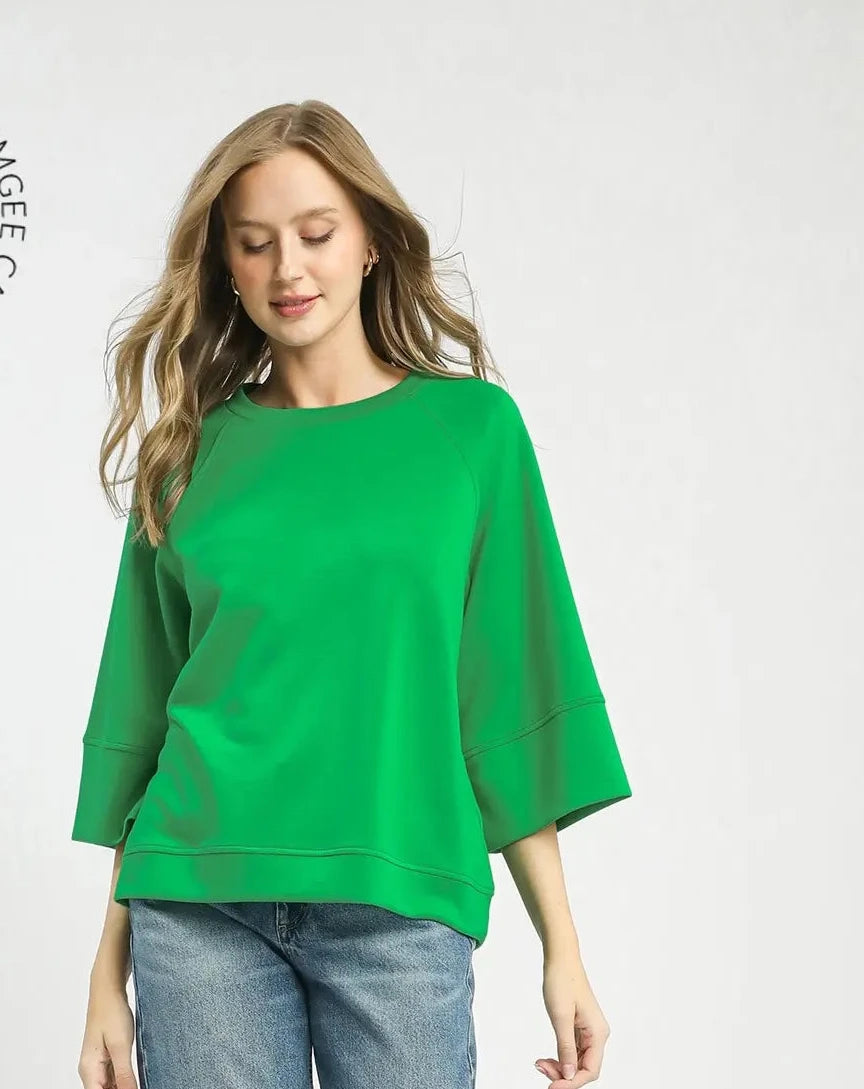 Island Green Mid Sleeve Top