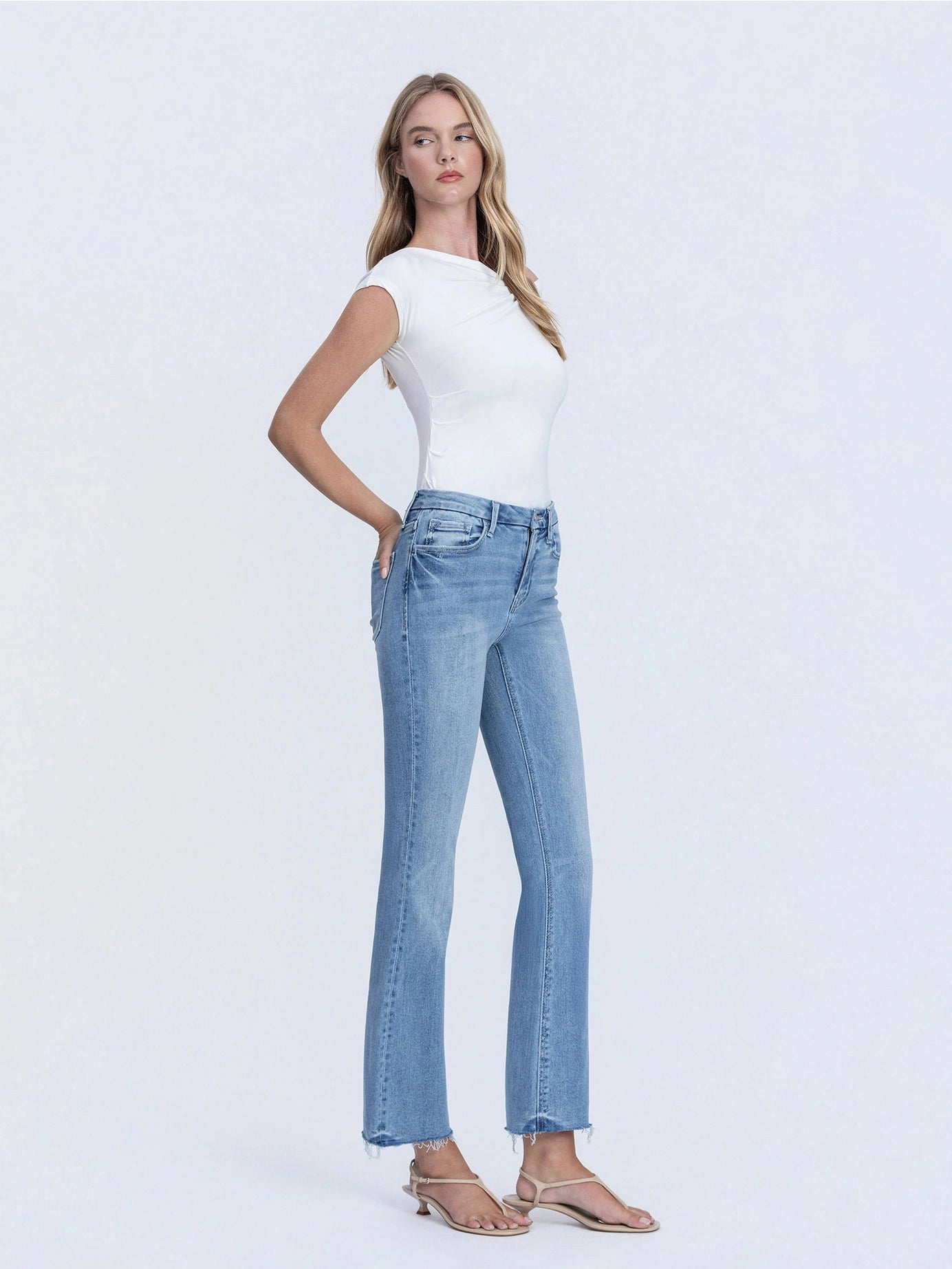 Vervet High Rise Medium Wash Kick Flare Jeans