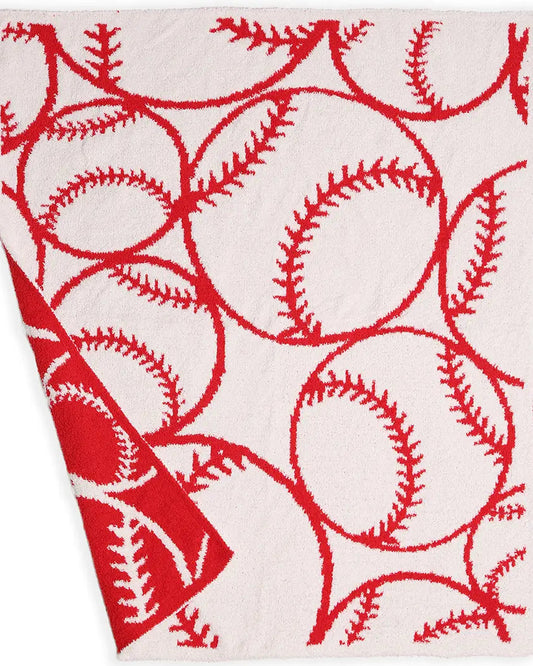 Kids Baby Baseball Pattern Throw Blanket