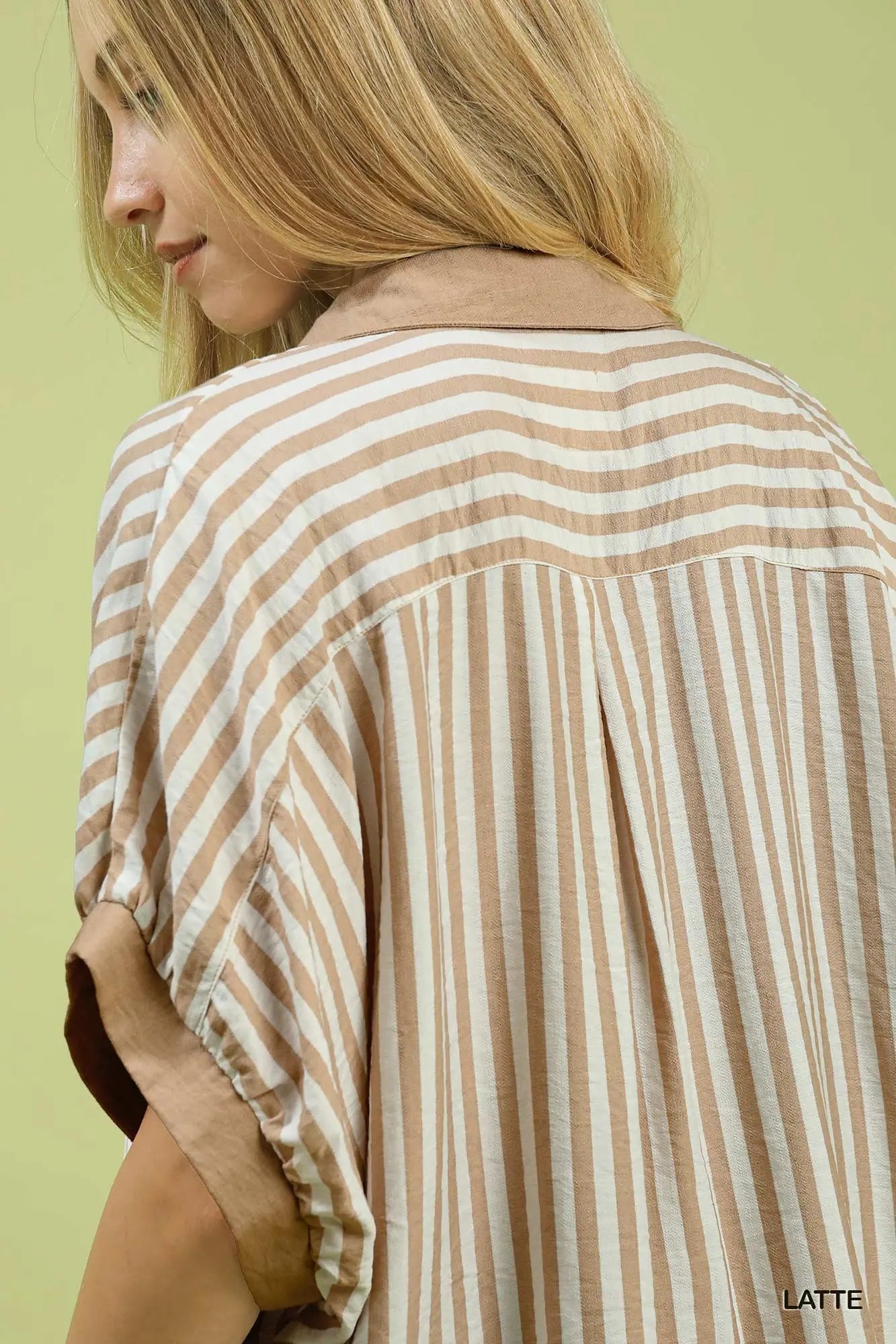 Latte Striped Oversized top