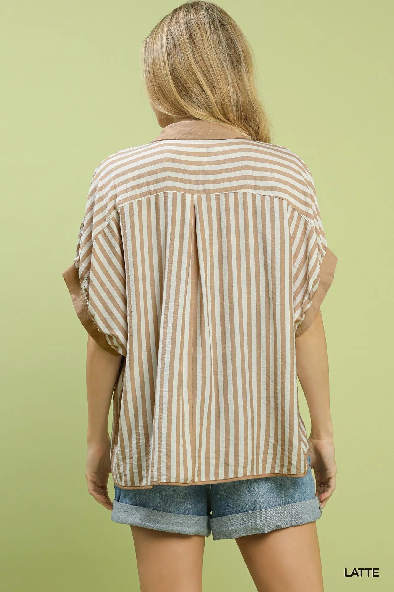 Latte Striped Oversized top