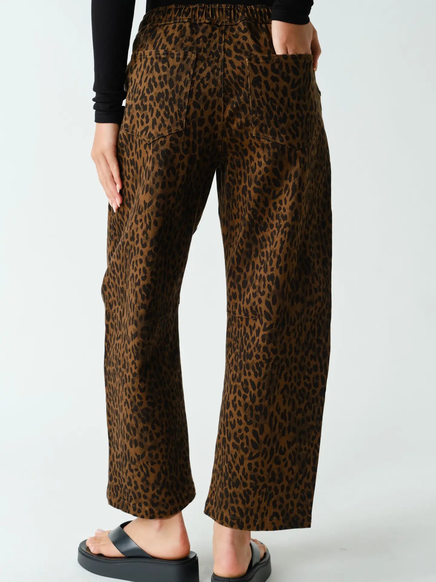 Leopard  Wide-Leg Pants