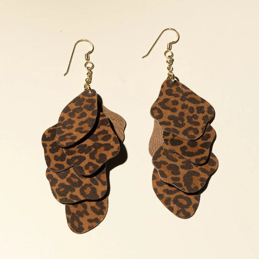 Leopard Florence - Nickel and Suede