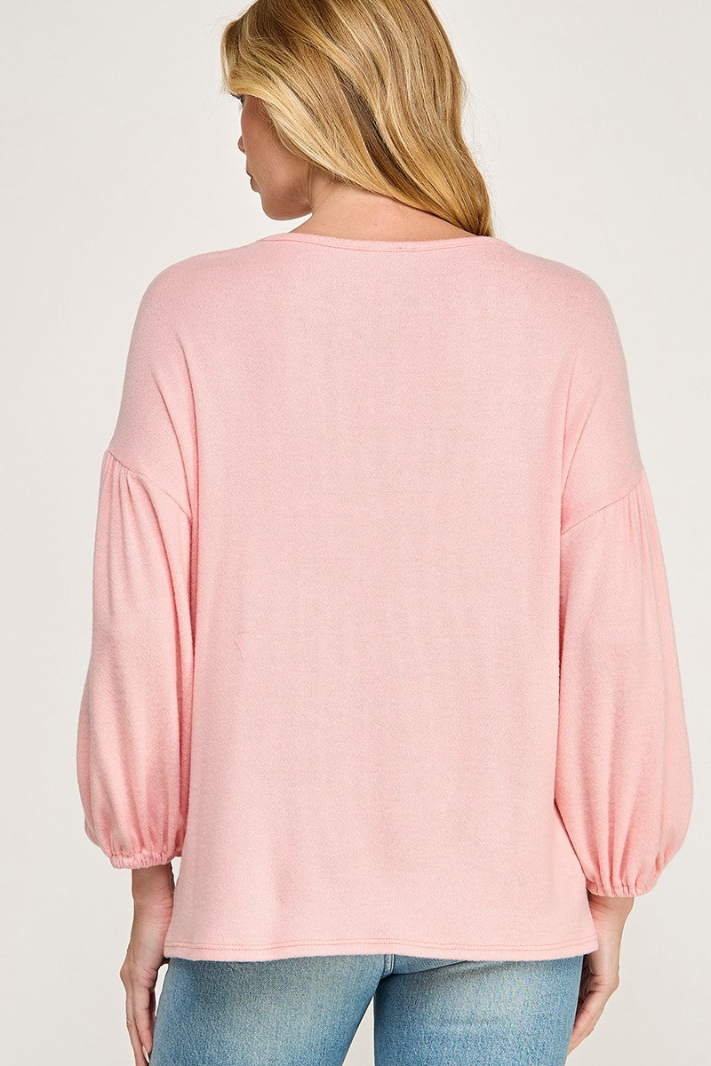 Light Pink Sweater Top