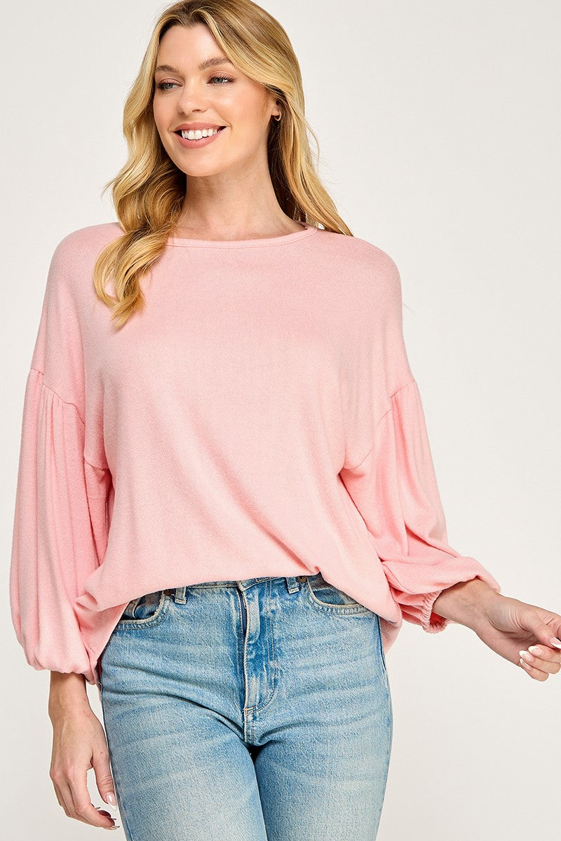 Light Pink Sweater Top