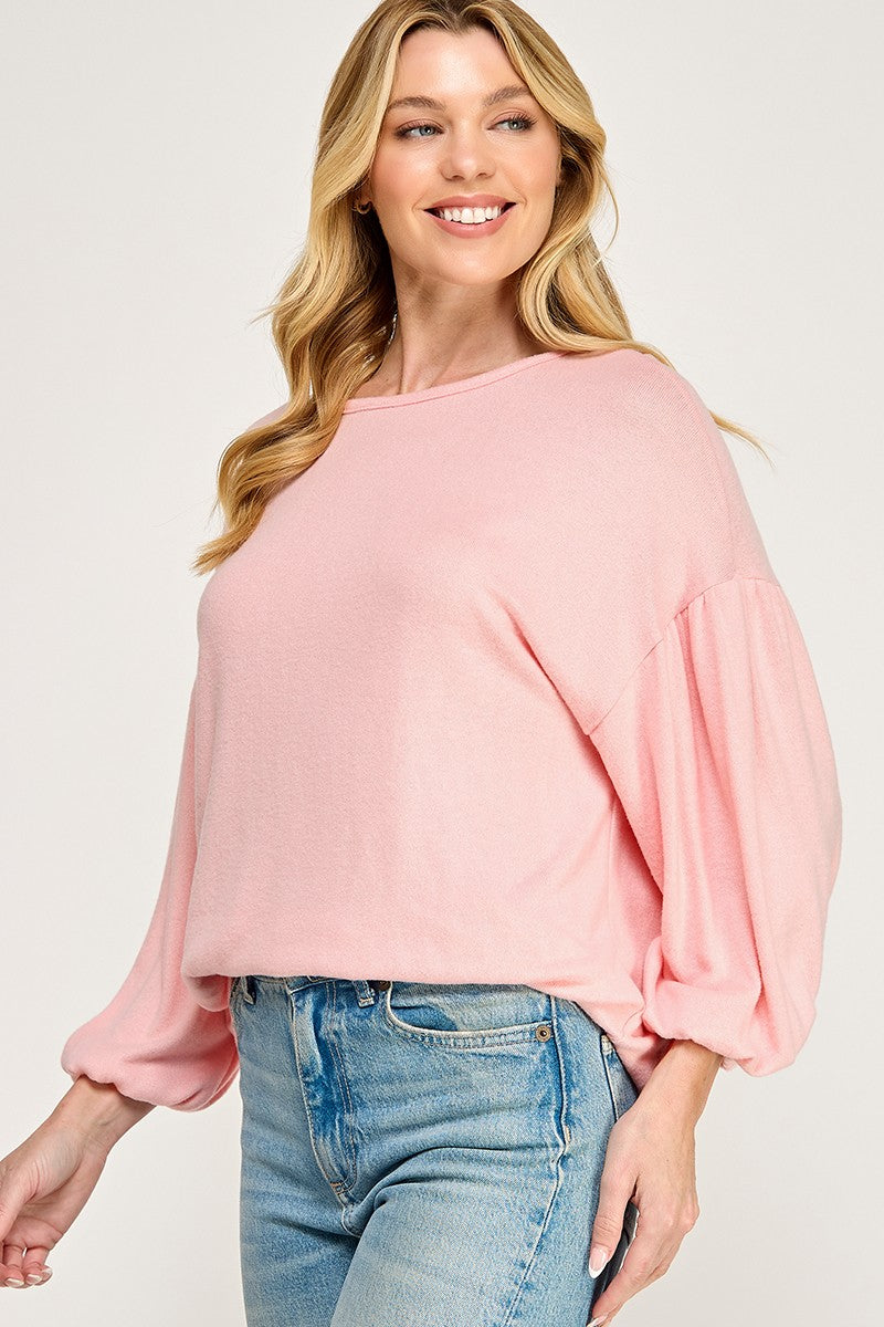 Light Pink Sweater Top
