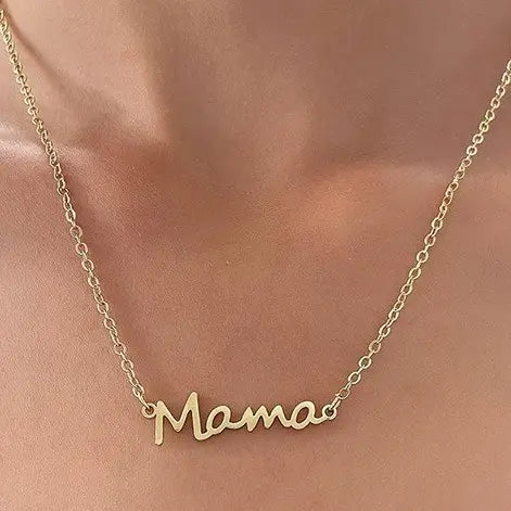 18K Stainless Steel Tarnish Free Mama Necklace
