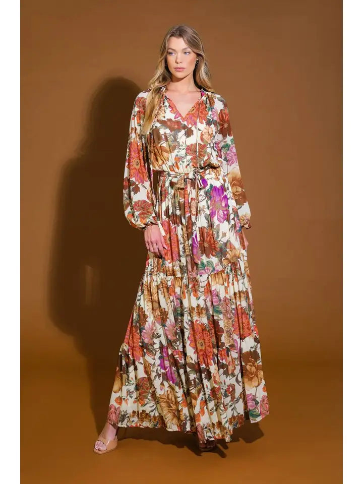 The Kari Printed Woven Maxi Dress