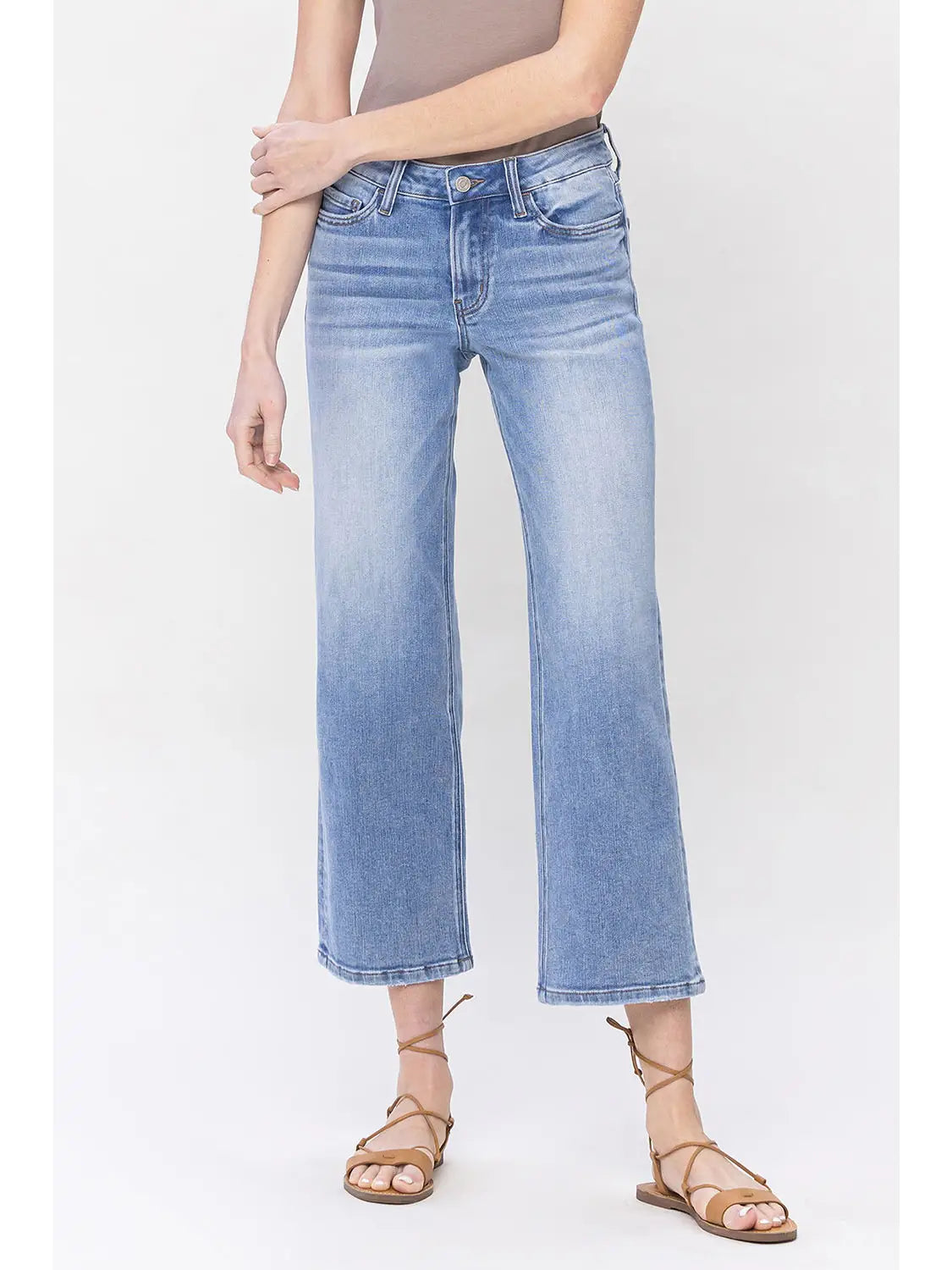 Vervet Mid Rise Relaxed Straight Jeans (dad jeans)