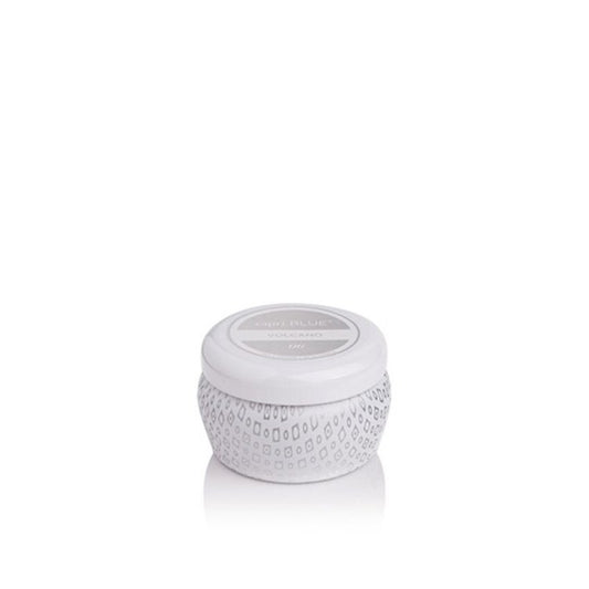CAPRI BLUE Volcano Signature White Mini Tin Candle