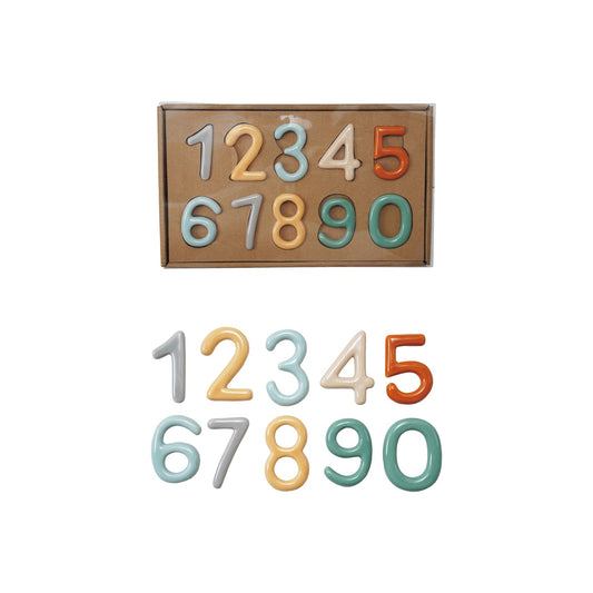Stoneware Number Magnetic Set