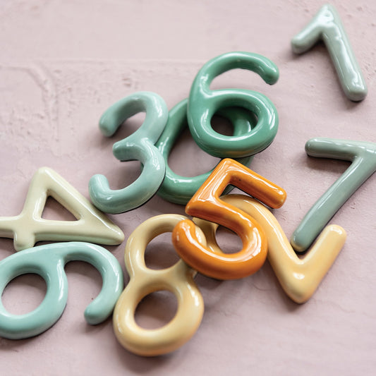 Stoneware Number Magnetic Set