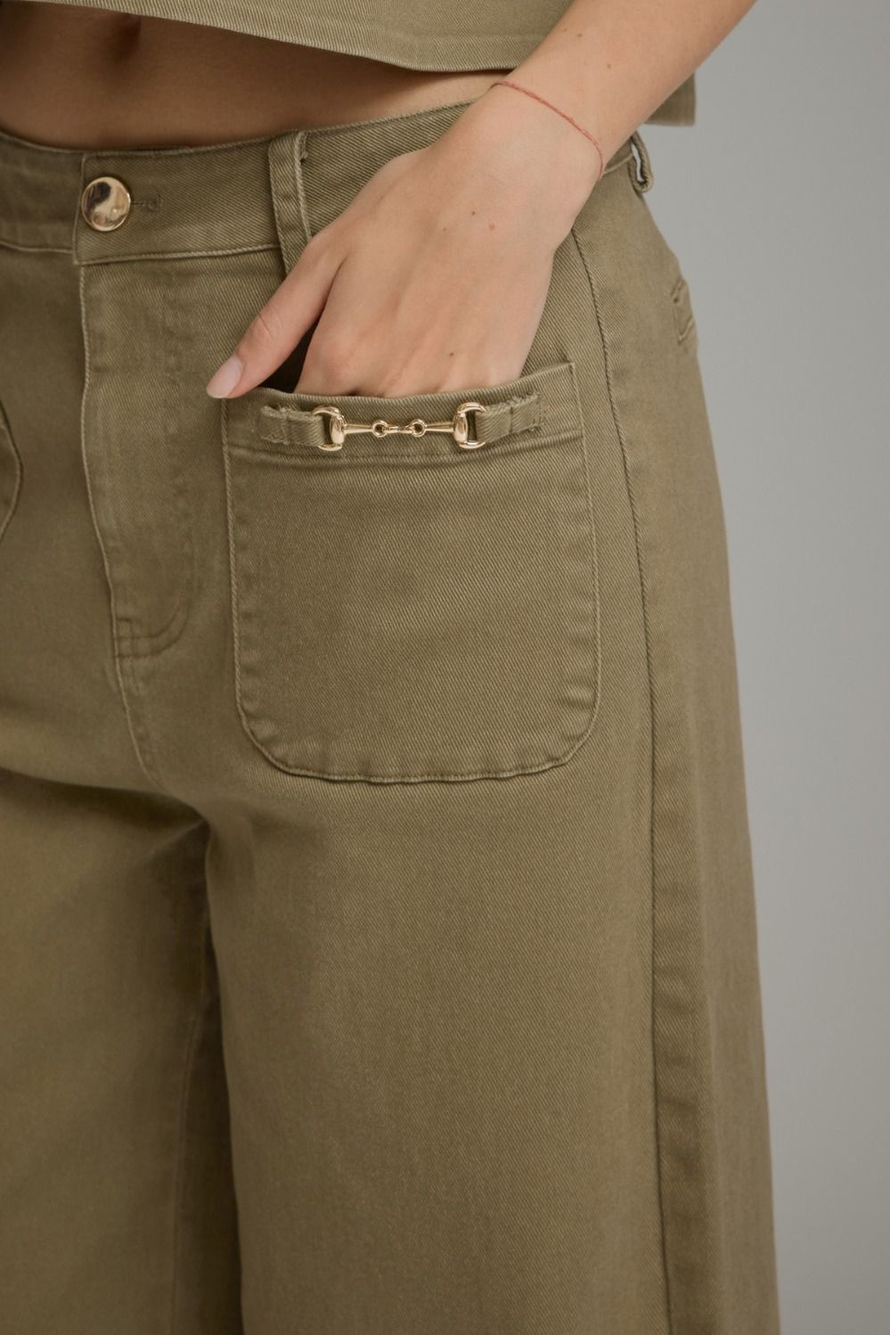 Olive wide leg pant
