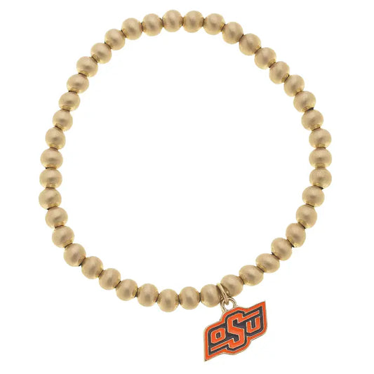 Oklahoma State Cowboys Ball Bead Stretch Bracelet