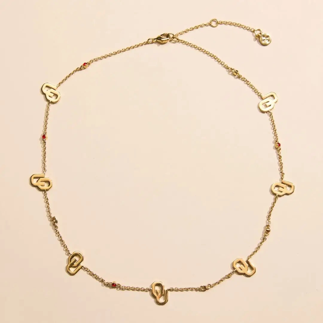 University of Oklahoma Gem Delicate Saturn Chain Necklace