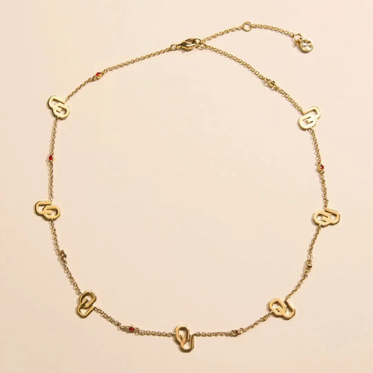 University of Oklahoma Gem Delicate Saturn Chain Necklace