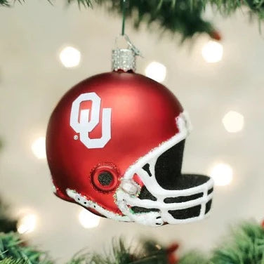Old World Oklahoma football helmet ornament