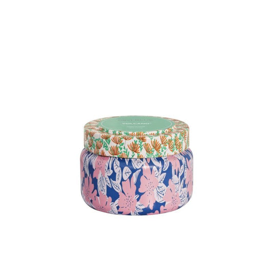 CAPRI BLUE VOLCANO PATTERN PLAY PRINTED TRAVEL TIN, 8.5 oz