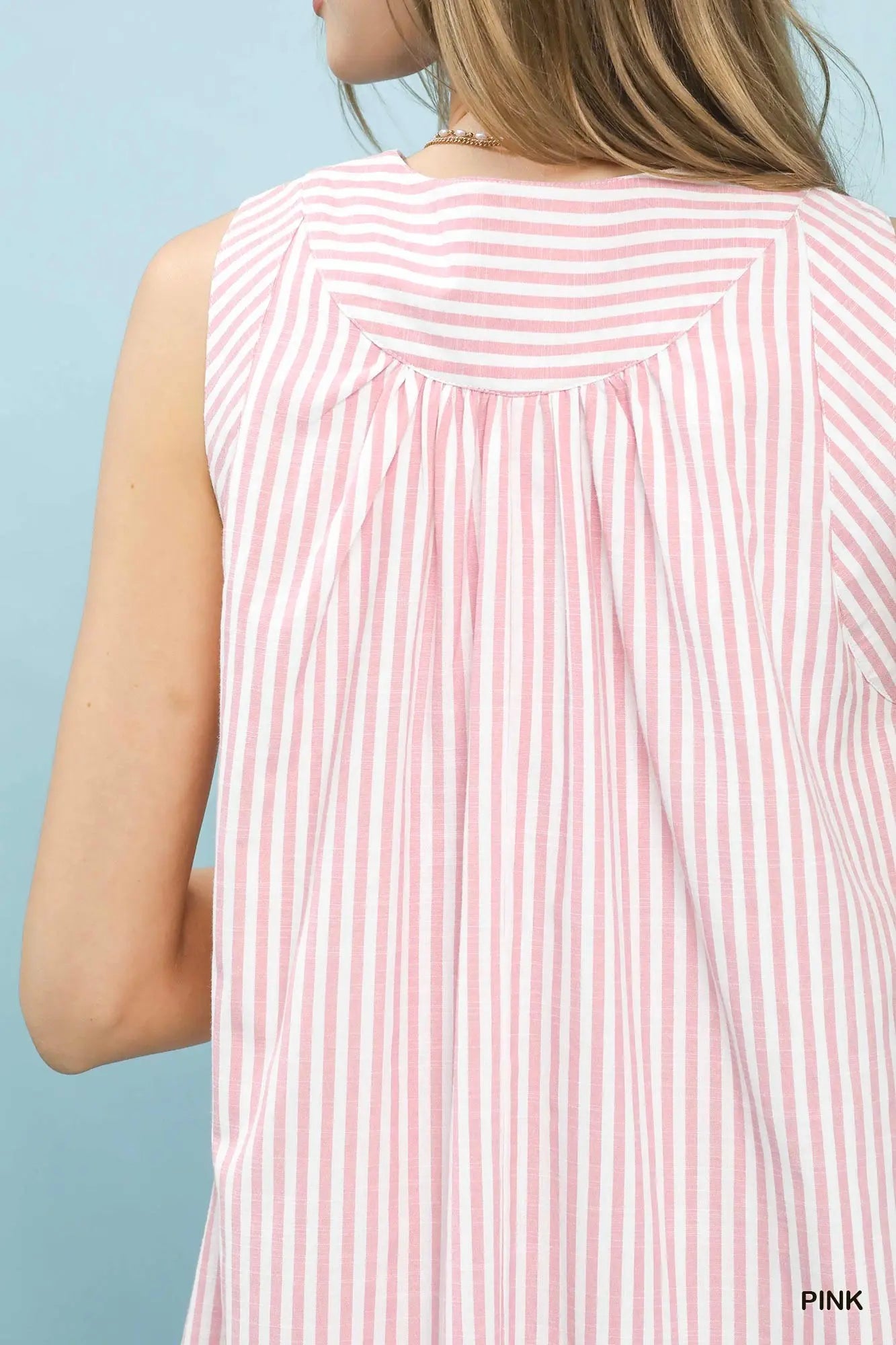 Pink Mini Striped Dress