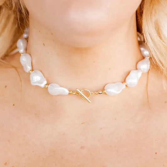 Chunky Pearl Necklace - Lana