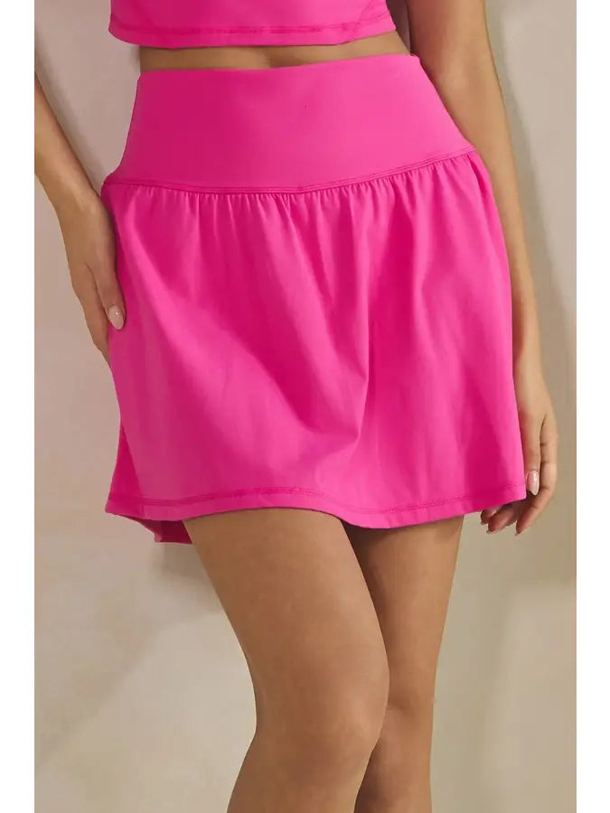 Buttery Soft Activewear Skort with Built-in Shorts