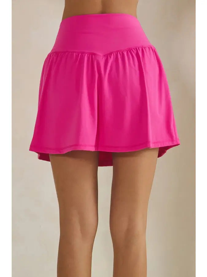 Buttery Soft Activewear Skort with Built-in Shorts