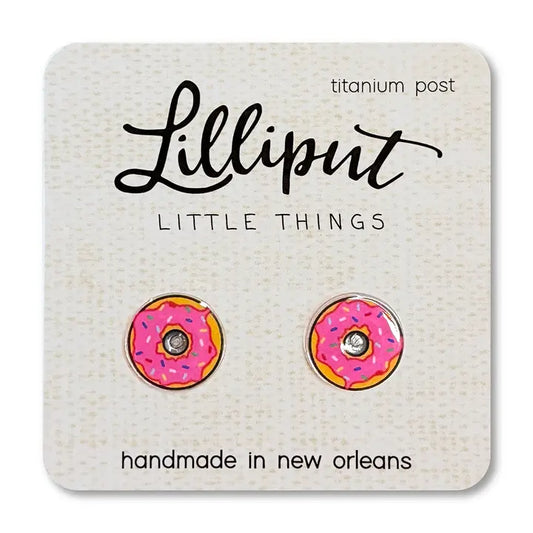 Little Pink Sprinkle Donut Earrings