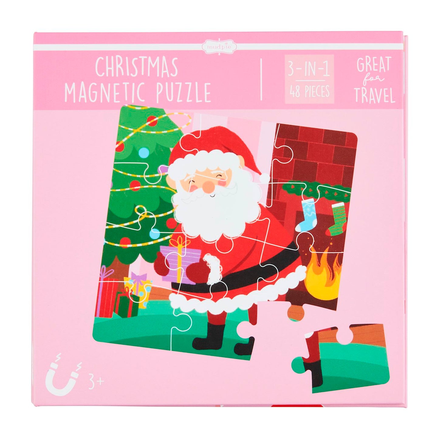 Mud Pie Pink Magnetic Christmas Puzzles