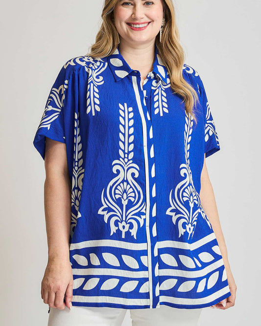 Royal Blue Bold Oversized Top