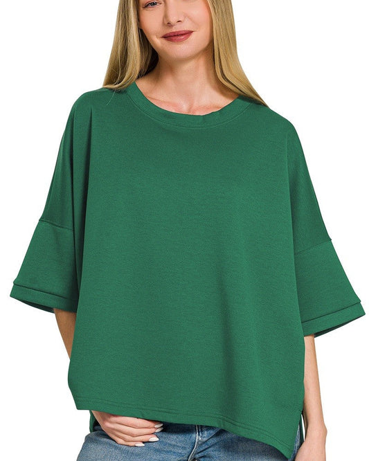 Hunter Green Scuba Round Neck - Plus