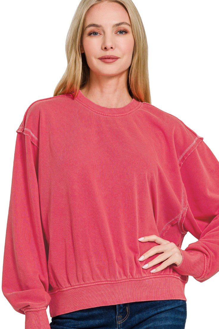 Red Round neck pullover