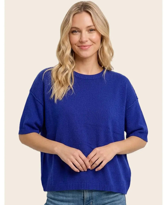 Royal Elbow Sleeve Solid Sweater