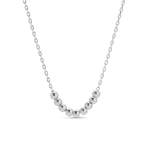 Silver Simple Bead Necklace