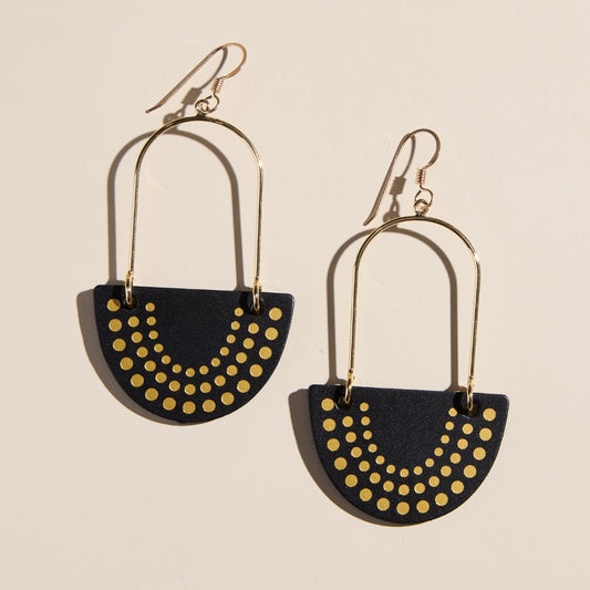 Black Soho Islas - Nickel & Suede