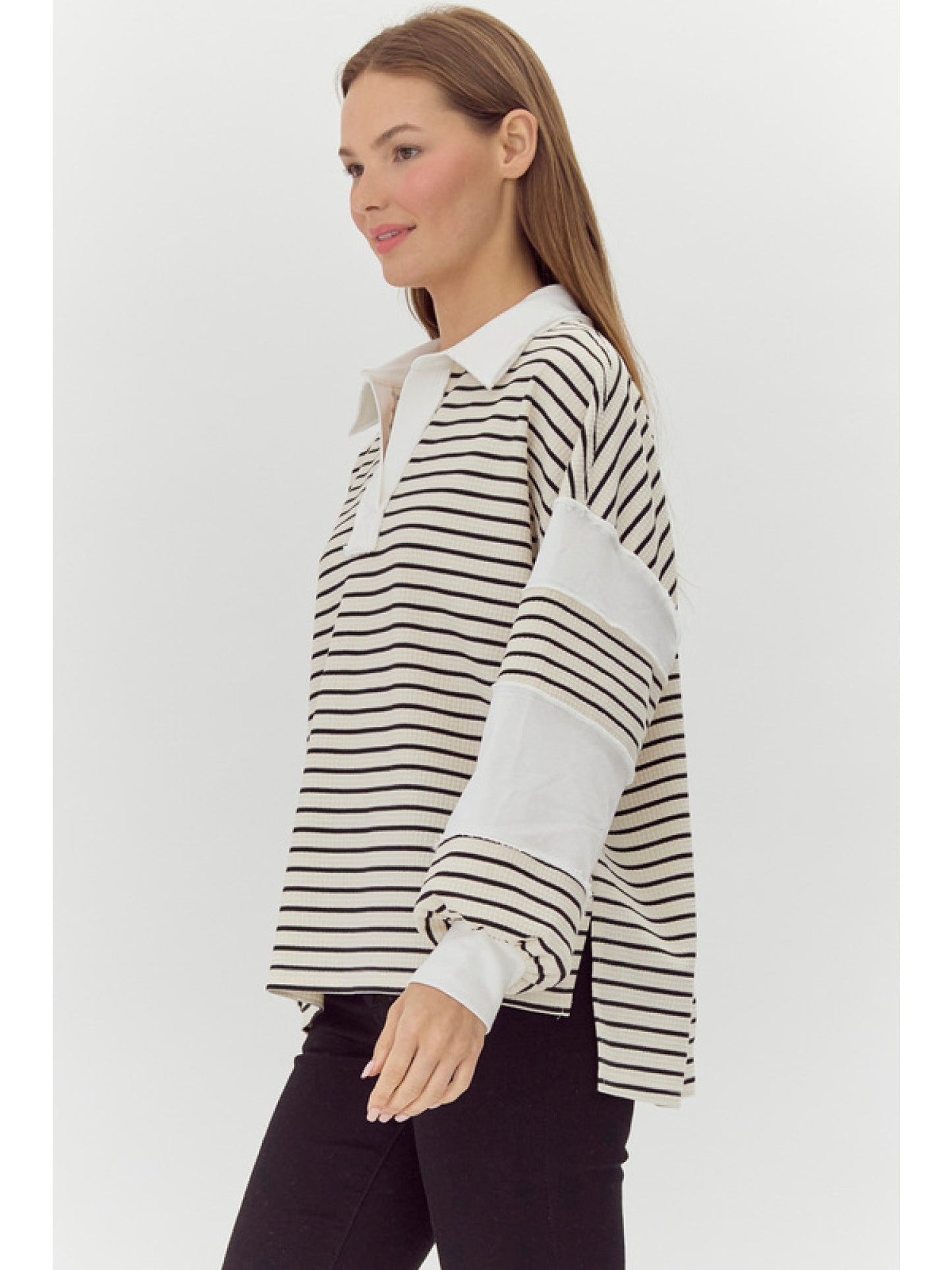 The Maggie Striped Oversized Top