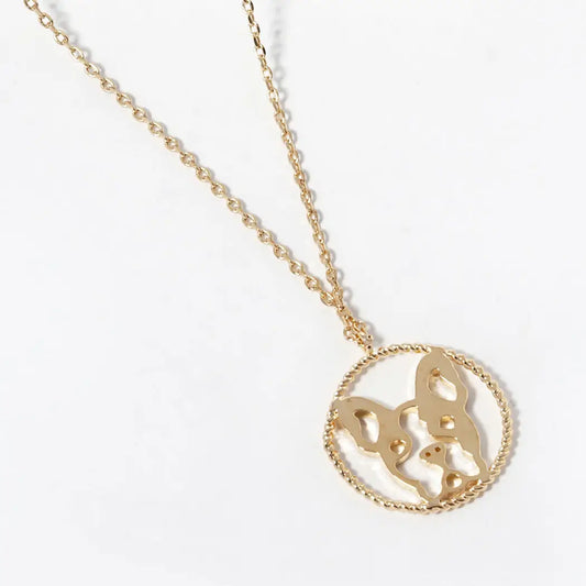 French Bulldog Pendant Necklace (Gold or Silver)